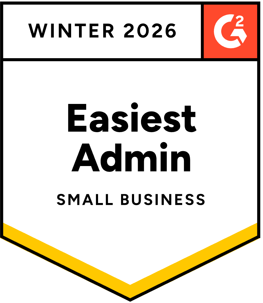 G2 badge - Easiest Admin Winter 2026