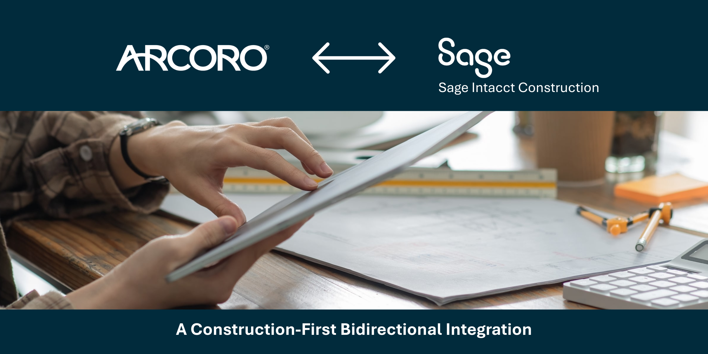 Arcoro time tracking solution offers a bidirectional integration with Sage Intacct Construction